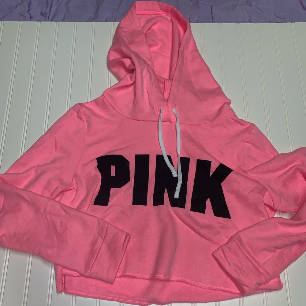 Vs pink crop top sweatshirt